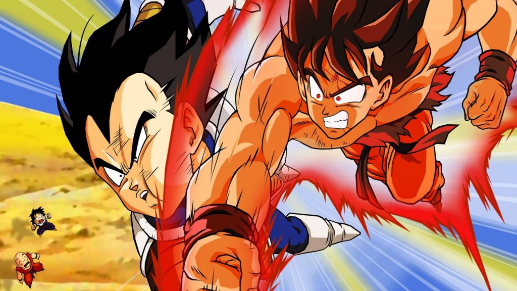 Dragonball Z Kaioken Goku vs Vegeta