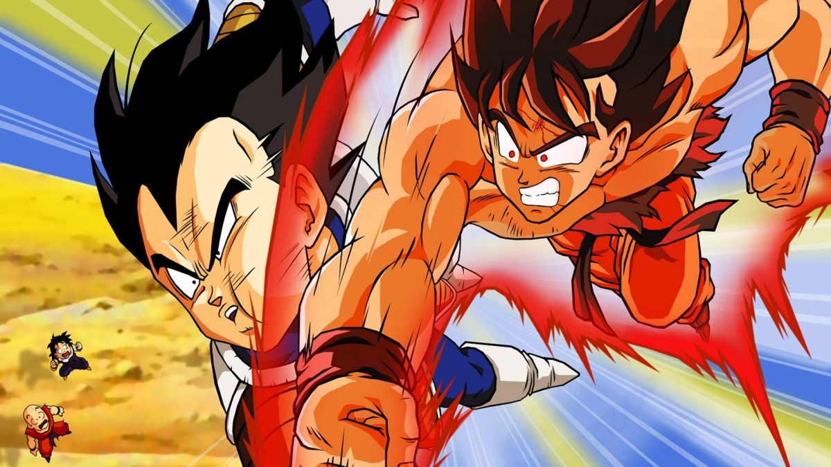 Dragonball Z Kaioken Goku vs Vegeta