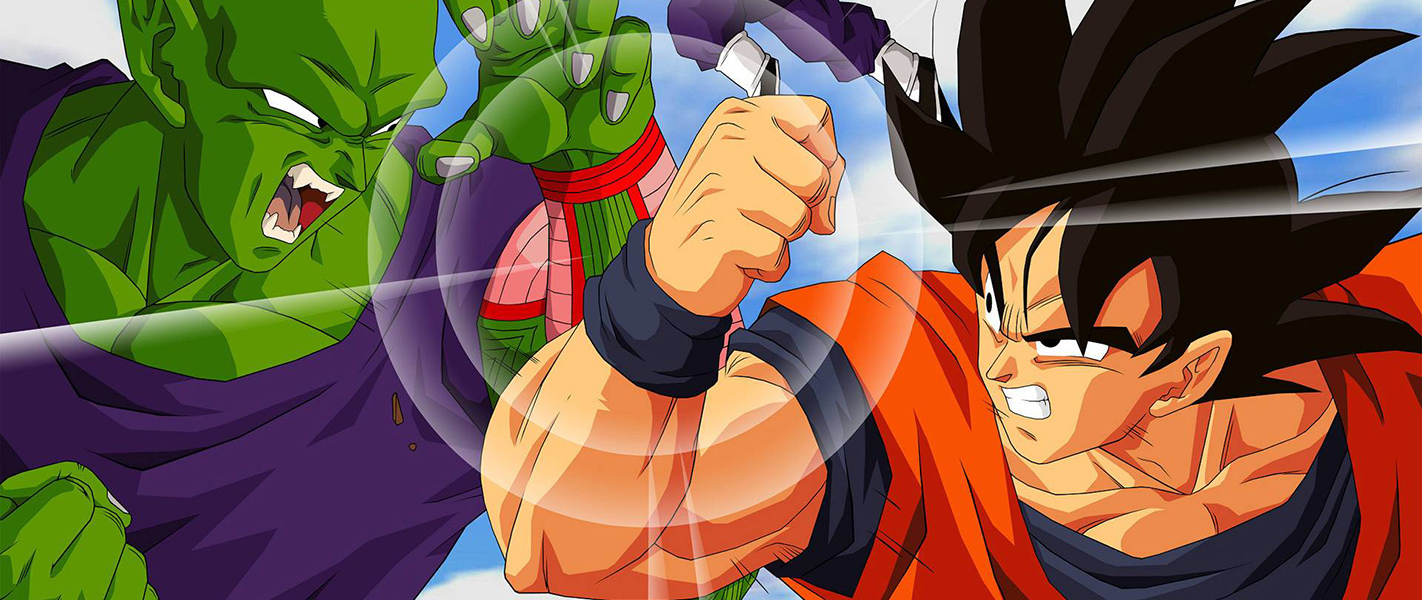 Dragonball Z Piccolo and Goku fighting
