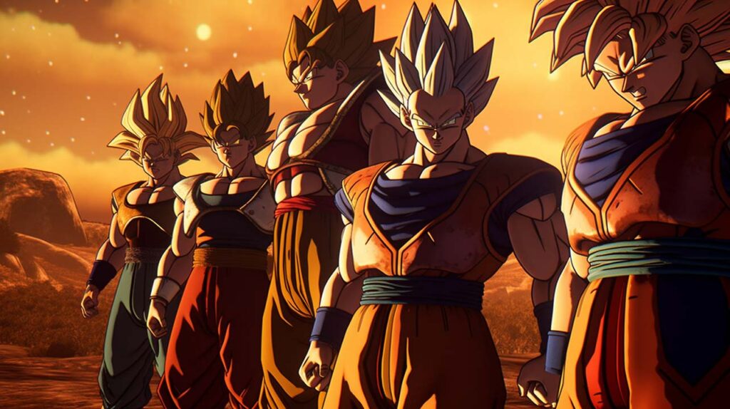 anime characters and warriors