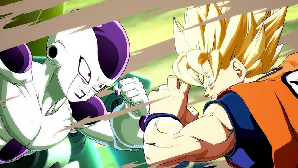 dragonball z goku and frieza fighting