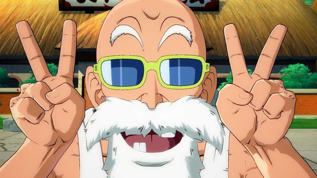 dragon ball z master roshi peace signs